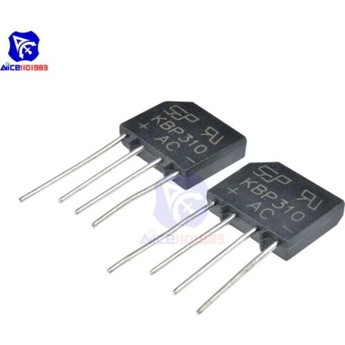 5PCS/Lot Bridge Rectifier Diode KBP310 SIP-4 3A 1000V Single Phase Bridge Rectifier Original Integrated Circuit