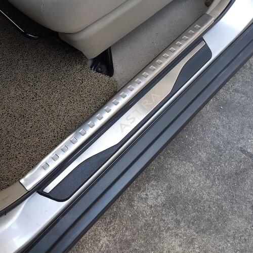 For Auto Styling Opel Vauxhall Astra Accessories Door Sill Scuff Plate Protector Car Sticker Guard 2013 2015 2016 2018 2019 2020