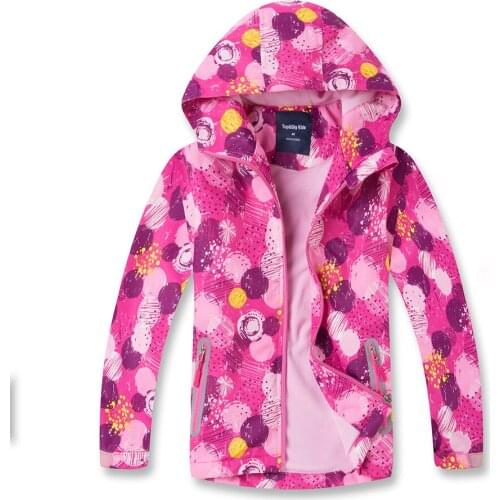 New 2020 spring autumn children kids clothes baby girls windproof waterproof jackets double-deck inner polar fleece jackets