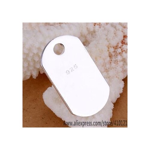 P001_2 Lucky Charm Silver Color Pendants For Women Jewelry Necklace Girl Lady Accessories Fashion Pendant Large Striped Card