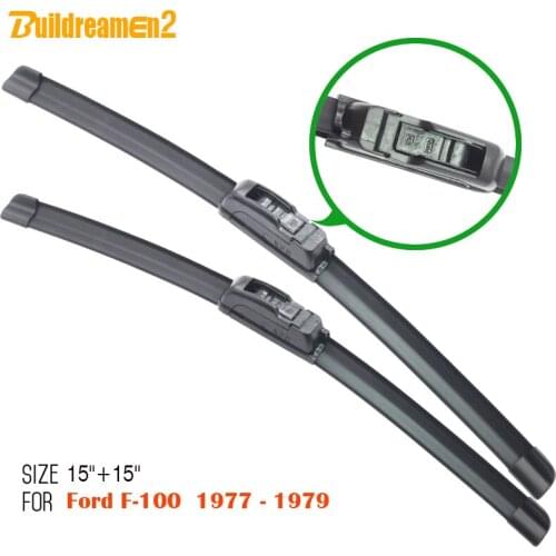 Buildreamen2 Car Bracketless Windshield Wiper Blade Vehicle Soft Rubber Windscreen Wiper 1 Pair For Ford F-100 F100 1977-1979