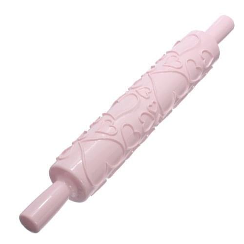 Heart Shape Non-stick Rolling Pin Decor Flattening Baking Glide Cake Roller DIY Tool Free Shipping