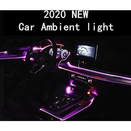 TPYCBX Car Ambient Light RGB 8m Car Interior Atmosphere Lamp Strip 12V Auto Decorative Dashboard Foot Door Mood Lights universal