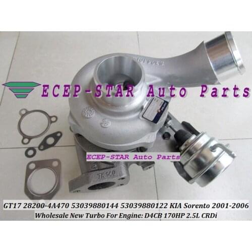 GT1749V 28200-4A470 53039880144 53039880122 Turbo Turbine Turbocharger For Hyundai For KIA Sorento 2.5L CRDi 01-2006 D4CB 170HP