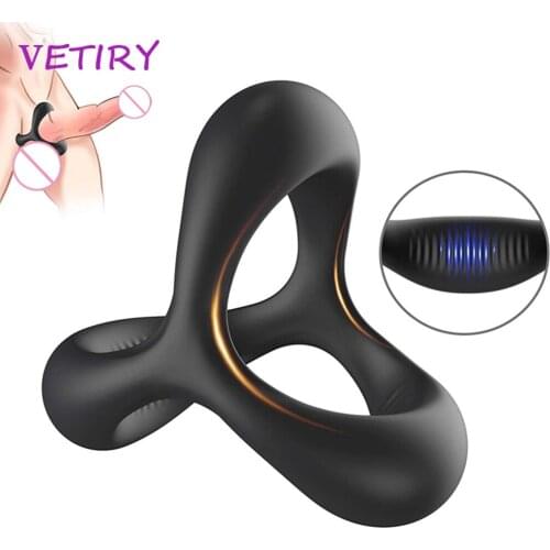 VETIRY Penis Cock Ring on for Men Delay Ejaculation Erection Sex Shop Toys for Couple Sex Toy Penisring Man Dick Enlarger Rings