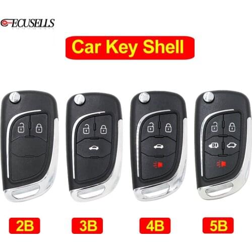 2/3/4/5 Button Remote Car Key Shell For Chevrolet Lova Aveo Cruze Camaro Malibu For Opel Vauxhall Insignia Astra Mokka For Buick