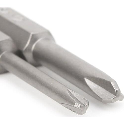 2 Pcs 50mm Magnetic 1/4'' Hex Shank Tri-wing Y Tip Head Screwdriver Bits Set