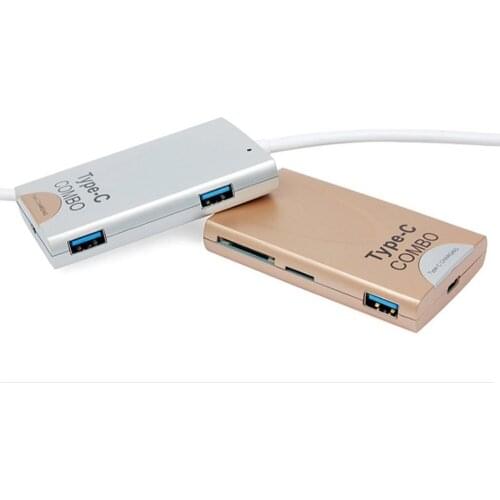6 in 1 USB 3.1 Type C COMBO 3.0 HUB + OTG Card Reader + Type C Charging Adapter for Macbook