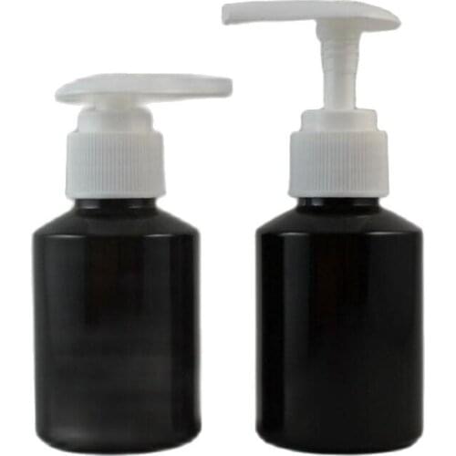 60ML 15pcs/lot Empty Glass Cosmetic Lotion Pump Bottle, DIY Black Glass Emulsion Container, High Quality Cosmetic Liquid Bottle