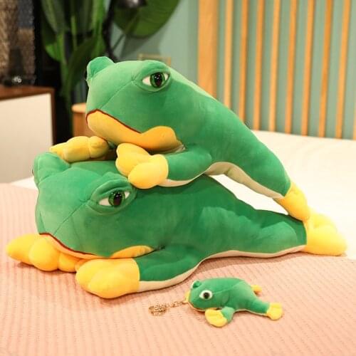 60cm Funny Ugly Frog Plush Toy Cartoon Stuffed Animals Frog Throw Pillow Cushion Bag Decor Small Pendant Keychain Kids Toys Gift