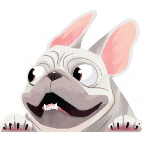 B0524# 13CM/17CM Self-Adhesive Decal French Bulldog V4 Car Sticker Waterproof Auto Decors on Bumper Rear Window Laptop