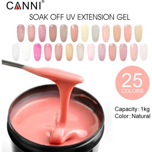 1000g CANNI Camouflage builder Nude UV gel Soak Off 25 Natural manicure Builder Gel Multi-function nails uv extend clear uv gel