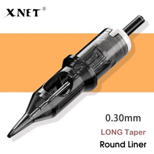 XNET 20 pcs/Box Tattoo Cartridge Needles Revolution #10 0.3mm Permanent MakeUp Disposable Cartridges Needle tattoo Tattoo Supply