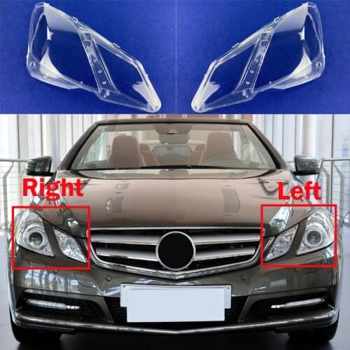 Car Headlight Cover For Mercedes-Benz E-class Coupe W207 2009-2012 E200 E260 Coupe C207 Headlamp Lampshade Glass Lens Shell Caps