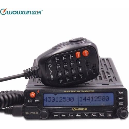 Wouxun KG-UV950P Quad Bands Transmission Eight Bands Reception High Power Output Mobile Transceiver With Multi Functions Radio