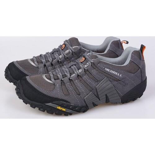 Original Merrell Men Mesh With Leather Outdoor Sports Shoes For Male Durable Mountain Anti-Slip V Bottom Climb Sneakers 39-45