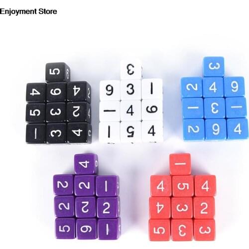 10PCS 16mm D6 Drink Digital Dice Set for Funny Party Club Pub Board Playing Game Accessory 5 Colors