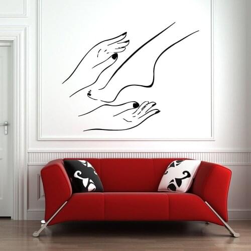 Nail Salon Wall Decal Foot Bath Spa Shop Manicure Pedicure Beauty Salon Interior Decor Vinyl Window Stickers Art Wallpaper E094