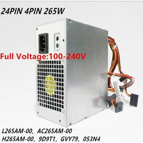 New PSU For Dell VOSTRO 260 270 390 265W Power Supply L265AM-00 AC265AM-00 H265AM-00 9D9T1 GVY79 HU275AM-00 L275AM-00 053N4