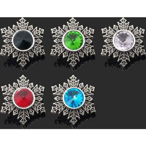 Wholesale w317 flower 18mm rhinestone metal snap button for Bracelet Necklace Jewelry For Women jewelry Fashion accessorie