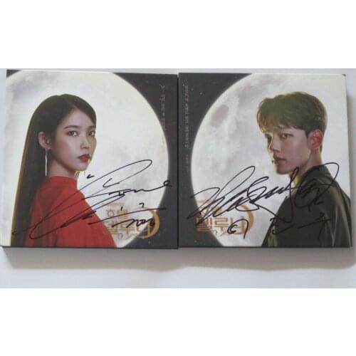 Hand Signed IU Lee Ji Eun YeoJinGoo Autographed Hotel Del Luna OST K-pop 092019