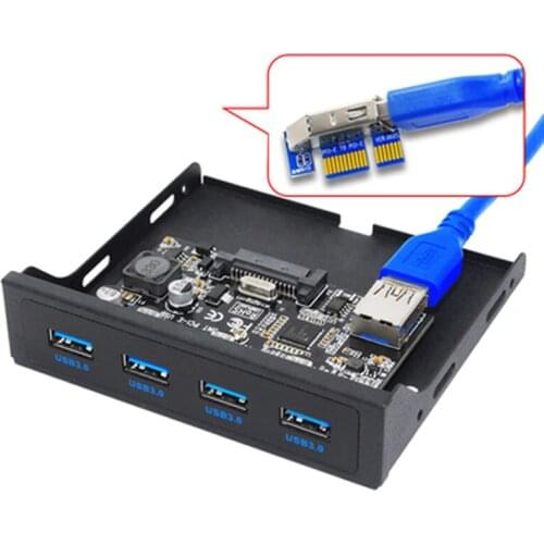 PCI-E to USB 3.0 PC Front Panel USB Expansion Card PCIE USB Adapter 3.5" Floppy USB3.0 Front Panel Bracket PCI Express x1 Riser