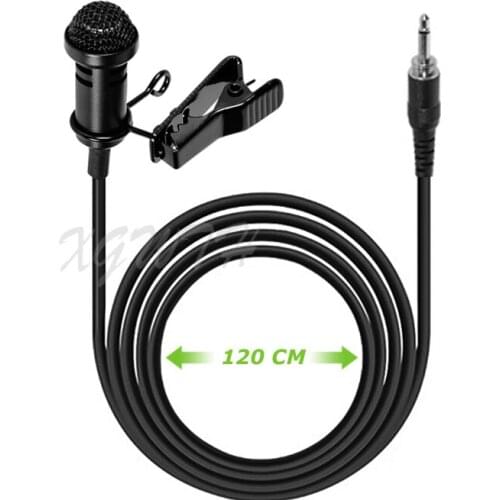 Lavalier Lapel Cardioid Condenser Microphone Unidirectional Mic For Karaoke Wireless BodyPack Transmitter 3.5mm Stereo Screw