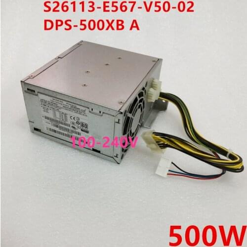 New PSU For Fujitsu 500W Power Supply S26113-E567-V50-02 DPS-500XB A