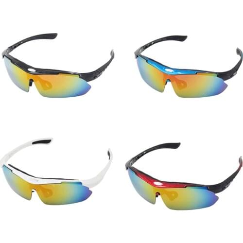 UV400 Polarized Sunglasses Cycling Riding Fishing Glasses Outdoor Sport Fashion Glasses Men Women Windproof Goggles w/ 5 Lenses