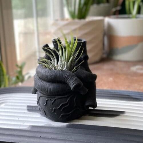 Heart Flower Pot Silicone Mold for DIY Jewelry Box Trinket Container Present Friendship Christmas Thanksgiving Wedding