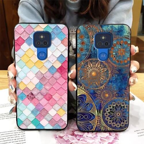 Silicone Shockproof Phone Case For MOTO G Play 2021 Fashion Design TPU Cover Frosted Soft Anti-knock