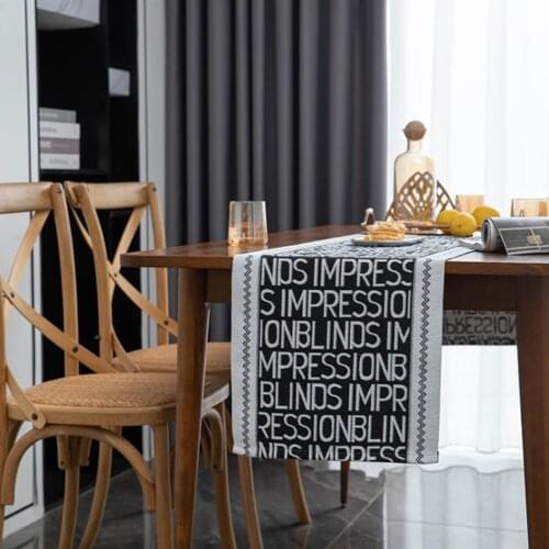 Nordic INS Wind English Letter Chenille Table Runner Fashion Bed Tail Flag Dining Table Light Luxury Coffee Table Table Runner