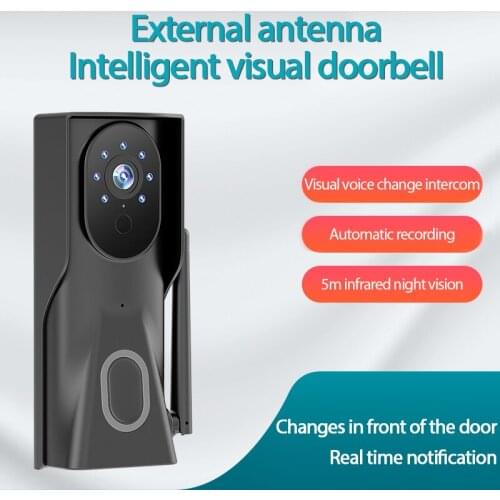 Wifi Smart Outdoor Doorbell Wireless Waterproof Visual Intercom Security Camera App Monitor PIR Detector Alert Notification Push