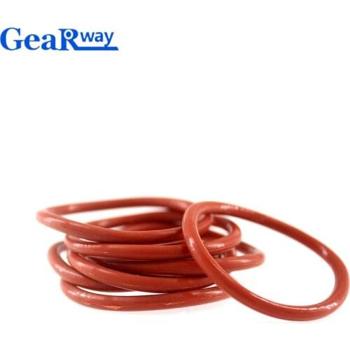 Gearway 3.1mm CS O Ring Seal Gasket Red Silicon O Type Ring 51/52/53/54/75/78/80mm OD VMQ 55SH Hardness O Ring Seal Washer