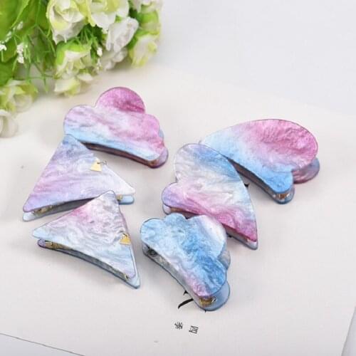 1PC NEW Starry sky Series Gradient Color Acrylic Womens Ponytail Hair Claws Elegant Girls Hair Grips Hair Accessories HeadWear