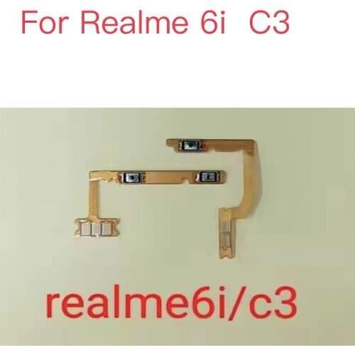 1pcs For Realme 6i Realme6i Realme C3 RealmeC3 Power Volume Button Flex Cable Side Key Switch ON OFF Control Button Repair Part