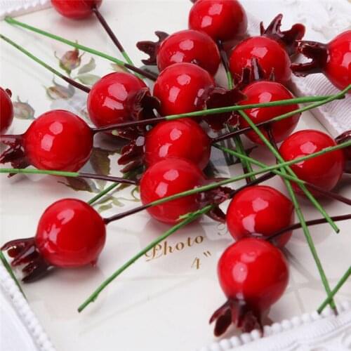 10/20Pcs Red Pomegranate Simulation Small Foam Plastic 20*78mm Flower Basket Decor Child Gift DIY Home Party Wedding Supplies