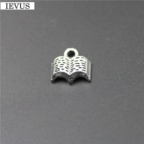2020 popular 10 Pieces/Lot 12mm*11mm Antique Silver Plated books charms Bible charm diy necklace pandent for Jewelry Making