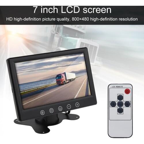 7 Inch TFT LCD Stand-alone Cars Headrest Monitor with Built-in TR Transmitter Supports DVD / VCR / Camera / GPS