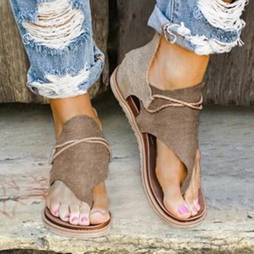 Siddons Luxury Shoes Women Designers Flats Sandals Flip Flops Causla Ladies Summer Shoes Back Zipper Women Gladiator Sandals