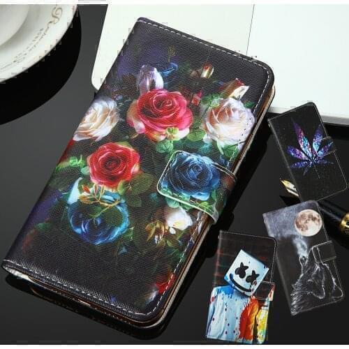 For Philips I928 Xenium W6610 W3500 W3568 W6500 W737 W7555 W8510 W8555 W732 i999 ex i966 PU Painted flip cover slot phone Case