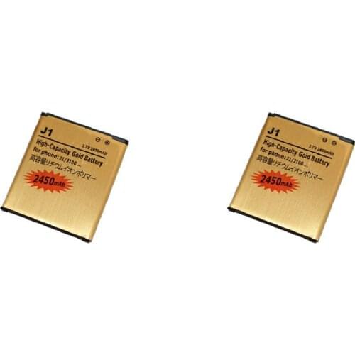 Ciszean 2x 2450mAh EB-BJ100CBE Replacement Gold Battery For Samsung Galaxy J1 (2015) J100 J100F J100H J100FN J100M Batteries