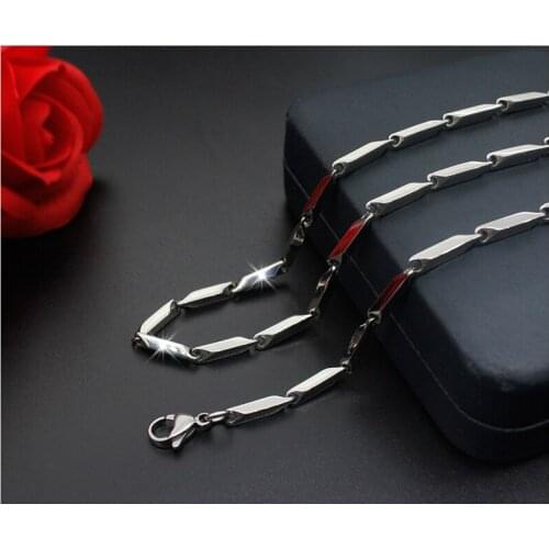 Long Melon Necklace Titanium Steel Charm For Men Chain Stainless Jewelry Wo'men