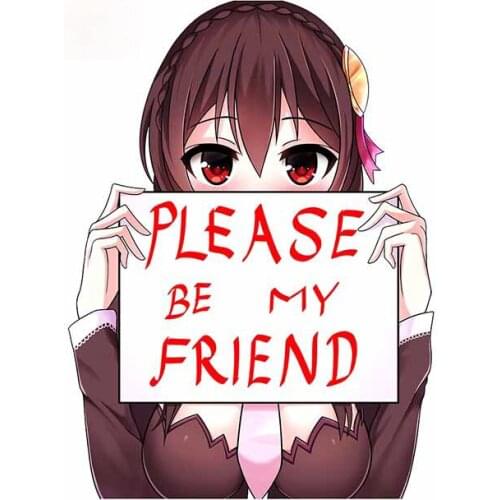 Personality KonoSuba Yunyun Friend Anime Fine Car Stickers Cartoon Decal Motorcycle Helmet Laptop Vinyl Car Wrap Apply To Car