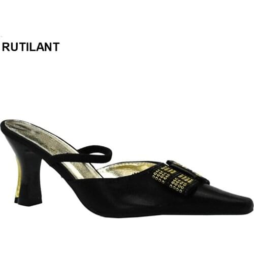 Italian womens laces, rhinestones, African shoes, Nigerian womens wedding shoes, Baotou shoes, womens shoes