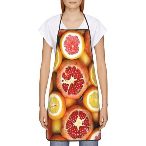 Fruit (6) Kitchen oil resistant wreath Funny Bbq kitchen apron women Man For baking accessories 72*52cm