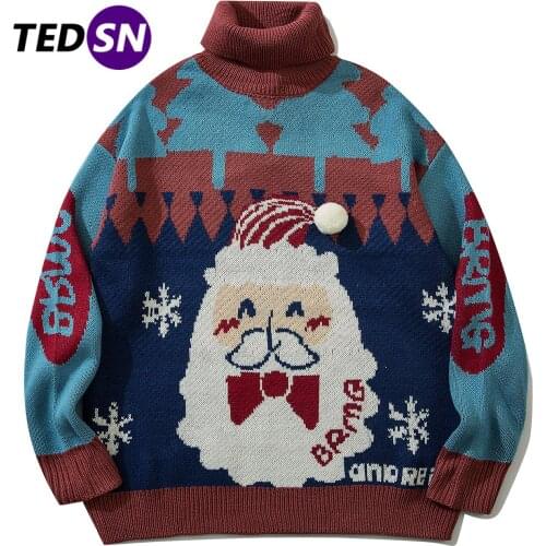 2021 Men Turtleneck Knitted Oversized Sweater Winter Women Jumper Pullover Male Female Top Long Sleeve Christmas POLERON Wool