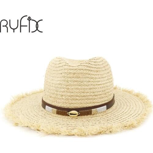New spring and summer ladies outdoor travel sunblock lafite straw hat sun hat HA81