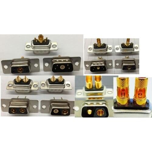 2PCS Coaxial RF connector connector high current 5W1 bur d-sub 4+1 d-sub 4+1 db 5W1 D-SUB 2W2 2V2