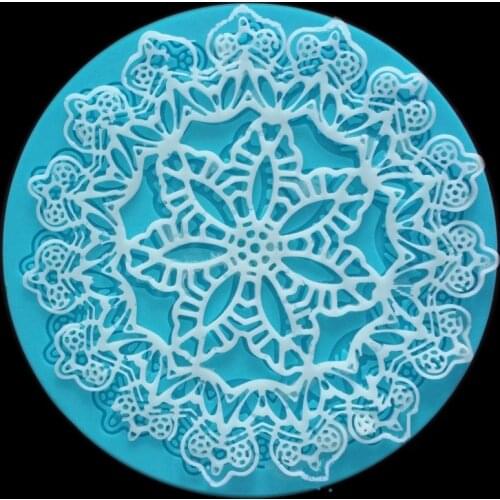 Cake Chrismas Molds Mandala Lace Stampo Cemento Silicone Designer DIY Molde De Silicone UV Resin Crystal Fondant Mold